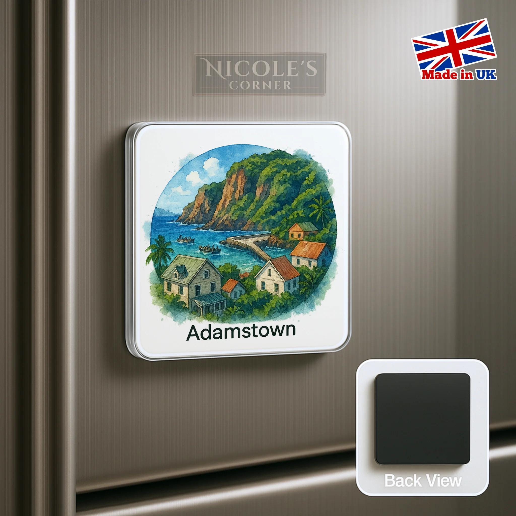 Adamstown, Pitcairn Islands Fridge Magnet: Cute Large Handmade