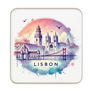 Lisbon, Portugal Fridge Magnet: Cute Large Handmade Travel Souvenir Gift