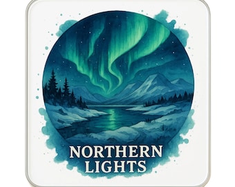 Imán para nevera de la Aurora Boreal, Noruega: un bonito recuerdo de viaje grande hecho a mano.