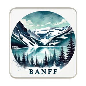 Magnete da frigo di Banff, Canada: grazioso souvenir di viaggio di grandi dimensioni, fatto a mano.
