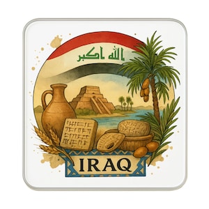 Iraq Fridge Magnet: Cute Large Handmade Travel Souvenir Gift