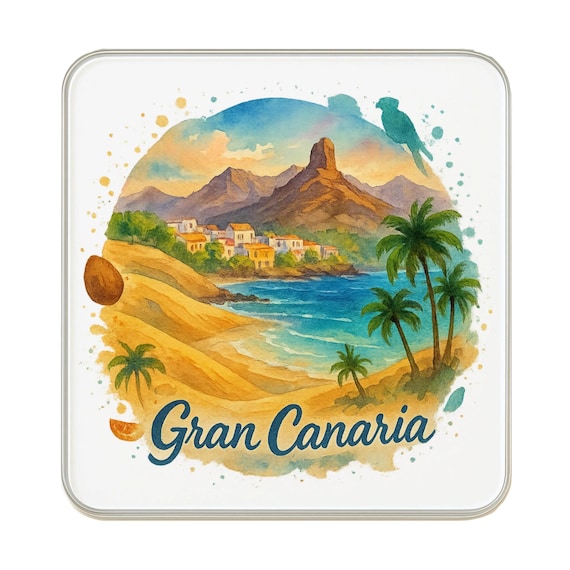 Magnete 3D Gran Canaria Spagna Scooter Frigorifero Magnetico Resina Viaggi Souvenirs, Decorazione Casa e Cucina Fatto a mano Gran Canaria Frigo Collezione Regalo