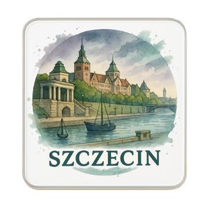 Szczecin, Polen Kühlschrank-Magnet: Nettes großes handgemachtes Reise-Andenken-Geschenk