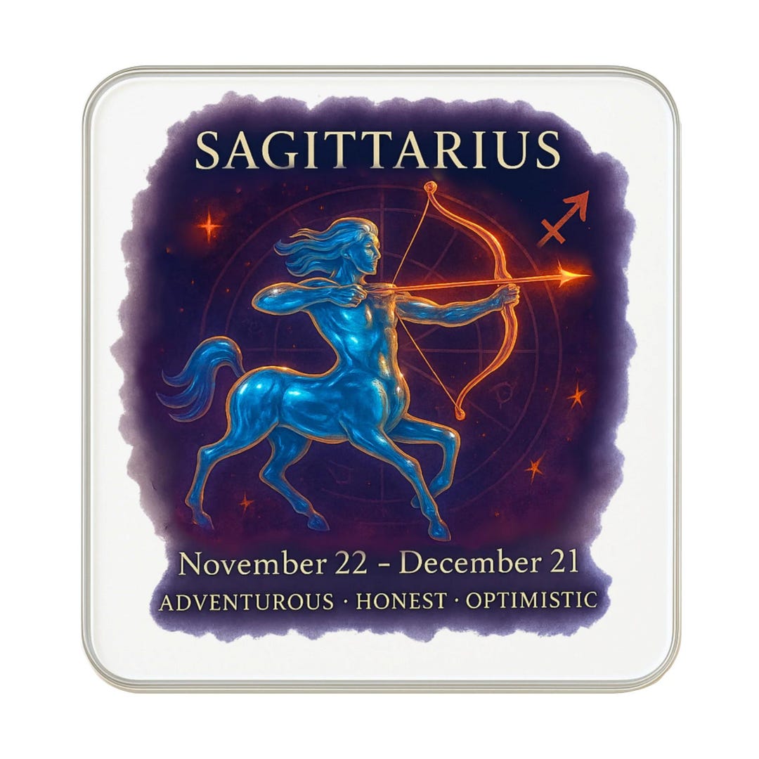 Sagittarius Fridge Magnet: Handmade Star Sign Zodiac Astrology