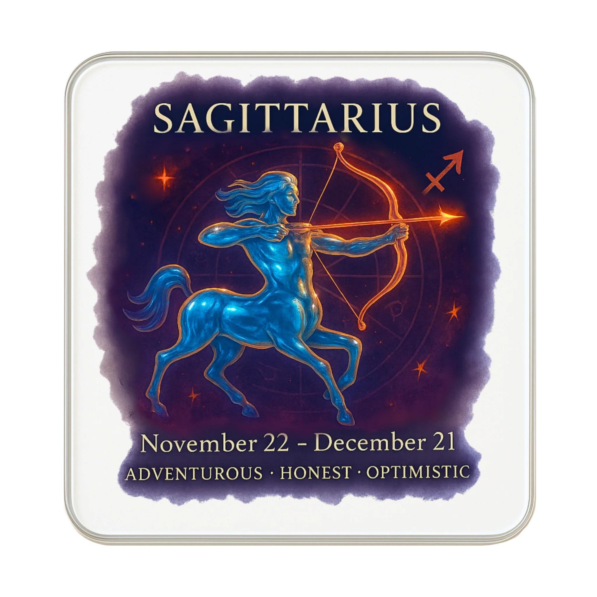 Sagittarius Fridge Magnet: Handmade Star Sign Zodiac Astrology