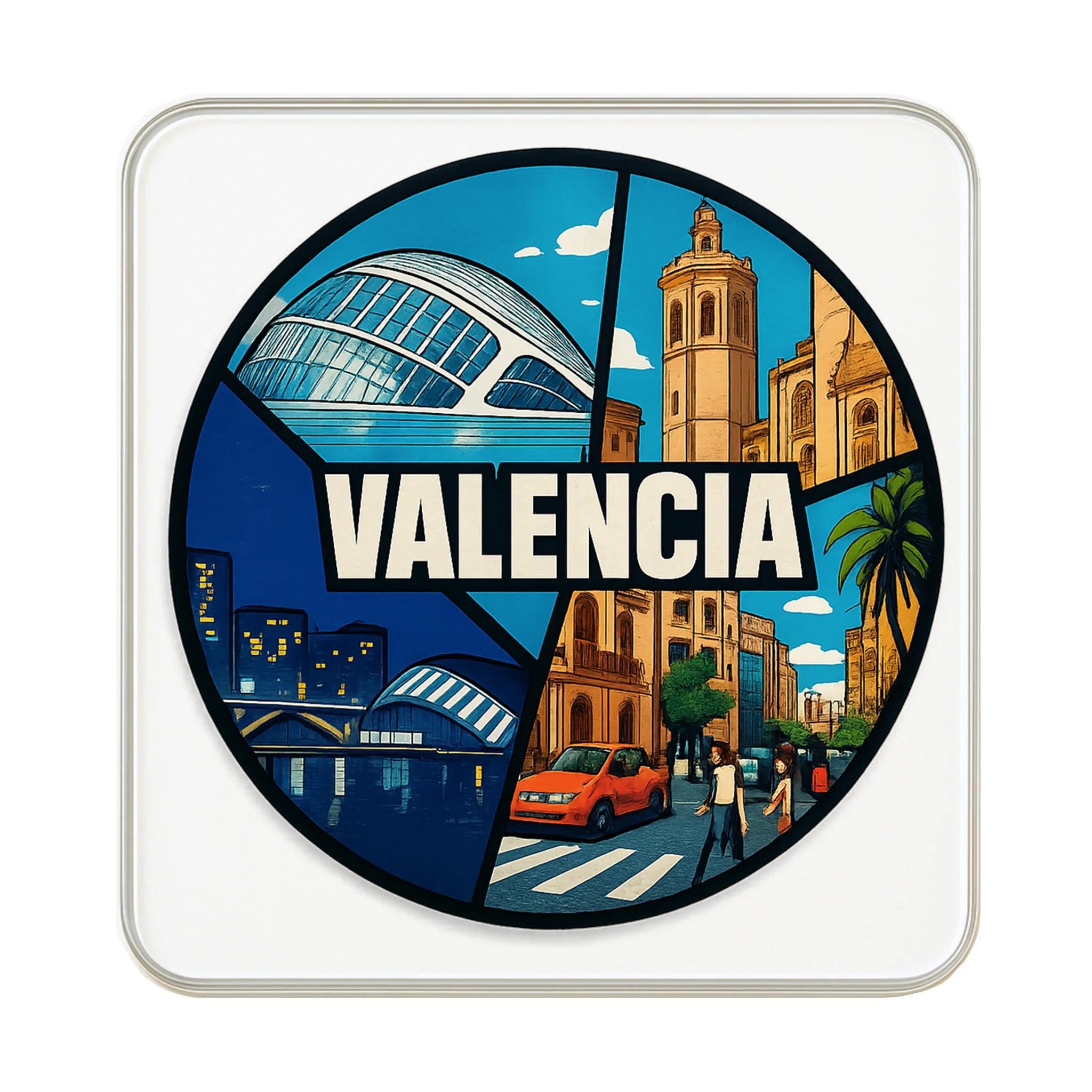 Spagna Città della scienza e dell'arte Valencia Magnete del frigorifero Magneti decorativo Apribottiglie Tourist City Travel Souvenir Collection Regalo Forte adesivo per frigorifero