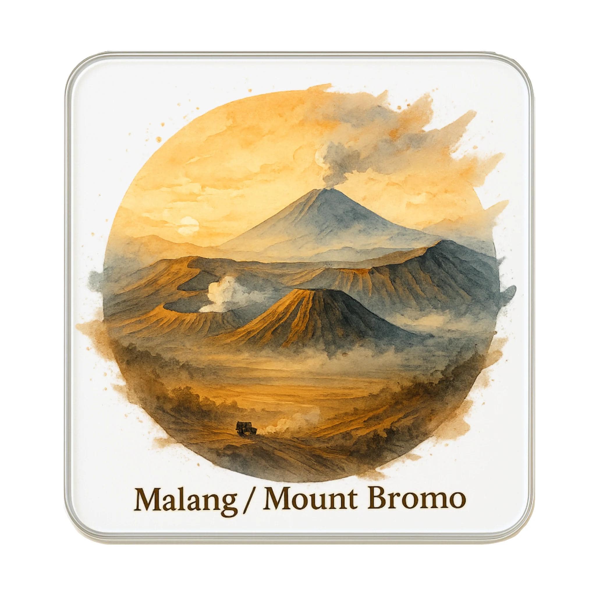 Malang Mount Bromo, Indonesia Fridge Magnet: Cute Large Handmade