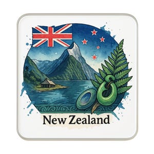 Aimant de réfrigérateur de la Nouvelle-Zélande | Cadeau de collection souvenir de voyage