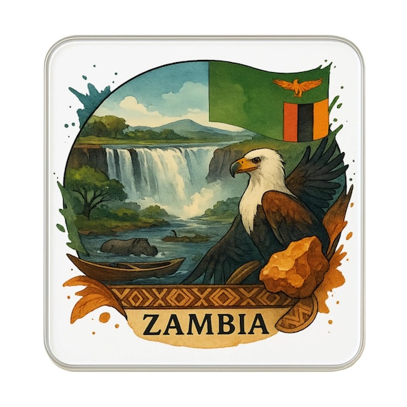 Zambia Fridge Magnet: Cute Large Handmade Travel Souvenir Gift - Etsy