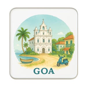 Goa, India Fridge Magnet: Cute Large Handmade Travel Souvenir Gift