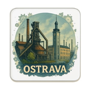 Ostrava, Tschechien Kühlschrank-Magnet: Süßes großes handgefertigtes Reise-Souvenir