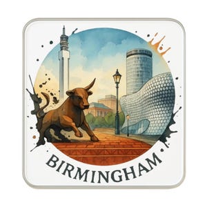 Birmingham, Angleterre Royaume-Uni Aimant Pour Réfrigérateur | Cadeau de collection souvenir de voyage