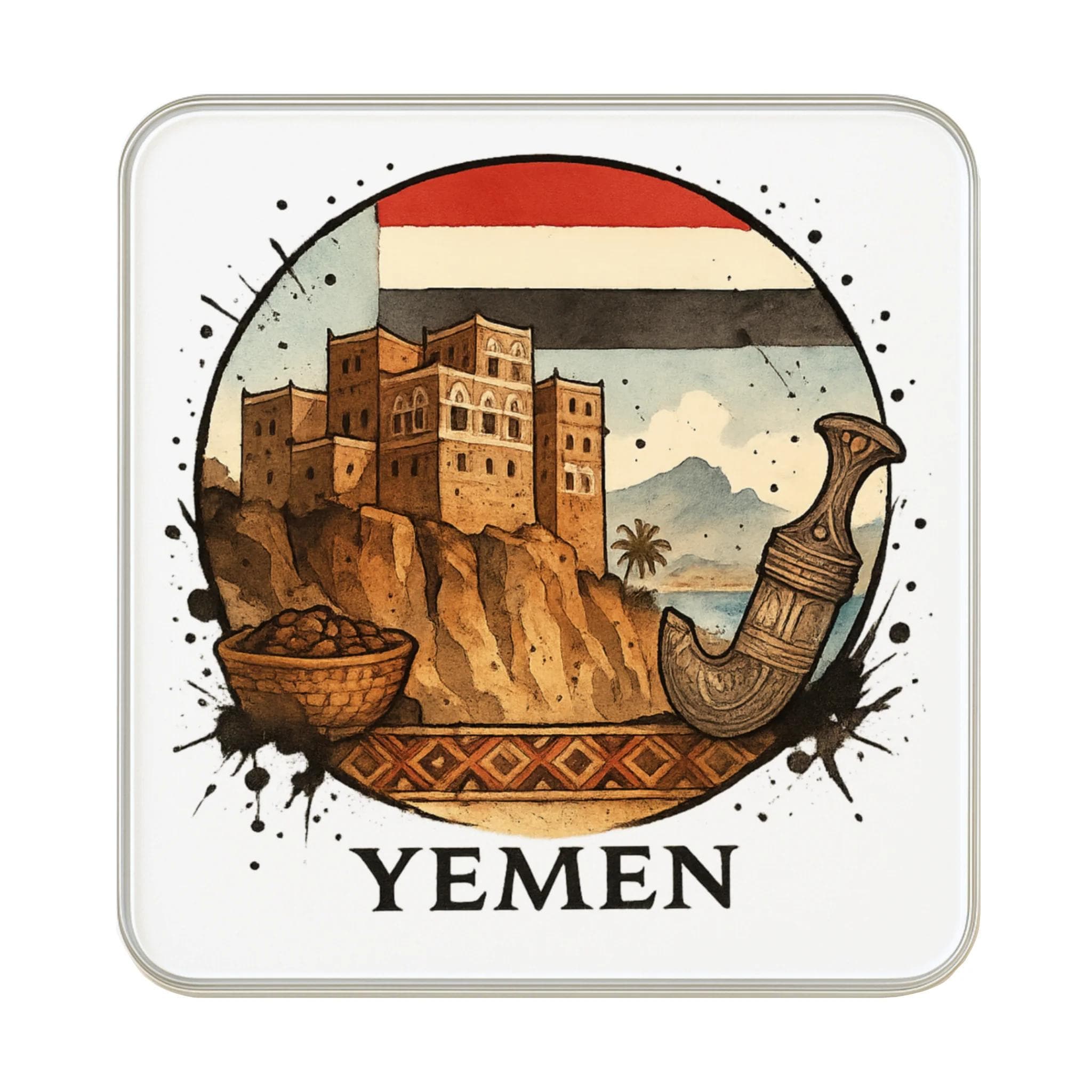 Yemen Fridge Magnet: Cute Large Handmade Travel Souvenir Gift - Etsy