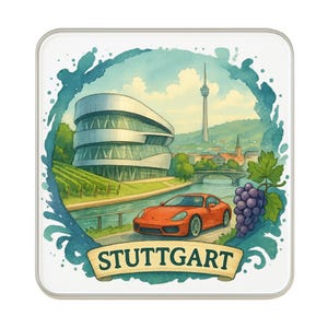 Stuttgart, Germany Fridge Magnet | Travel Souvenir Collectible Gift