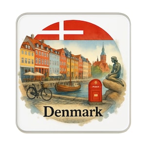 Dänemark Magnet: süßes großes handgefertigtes Reise-Souvenir, Geschenk