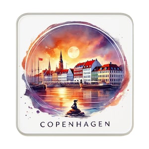 Kopenhagen, Dänemark Kühlschrank-Magnet: Süßes großes handgefertigtes Reise-Souvenir