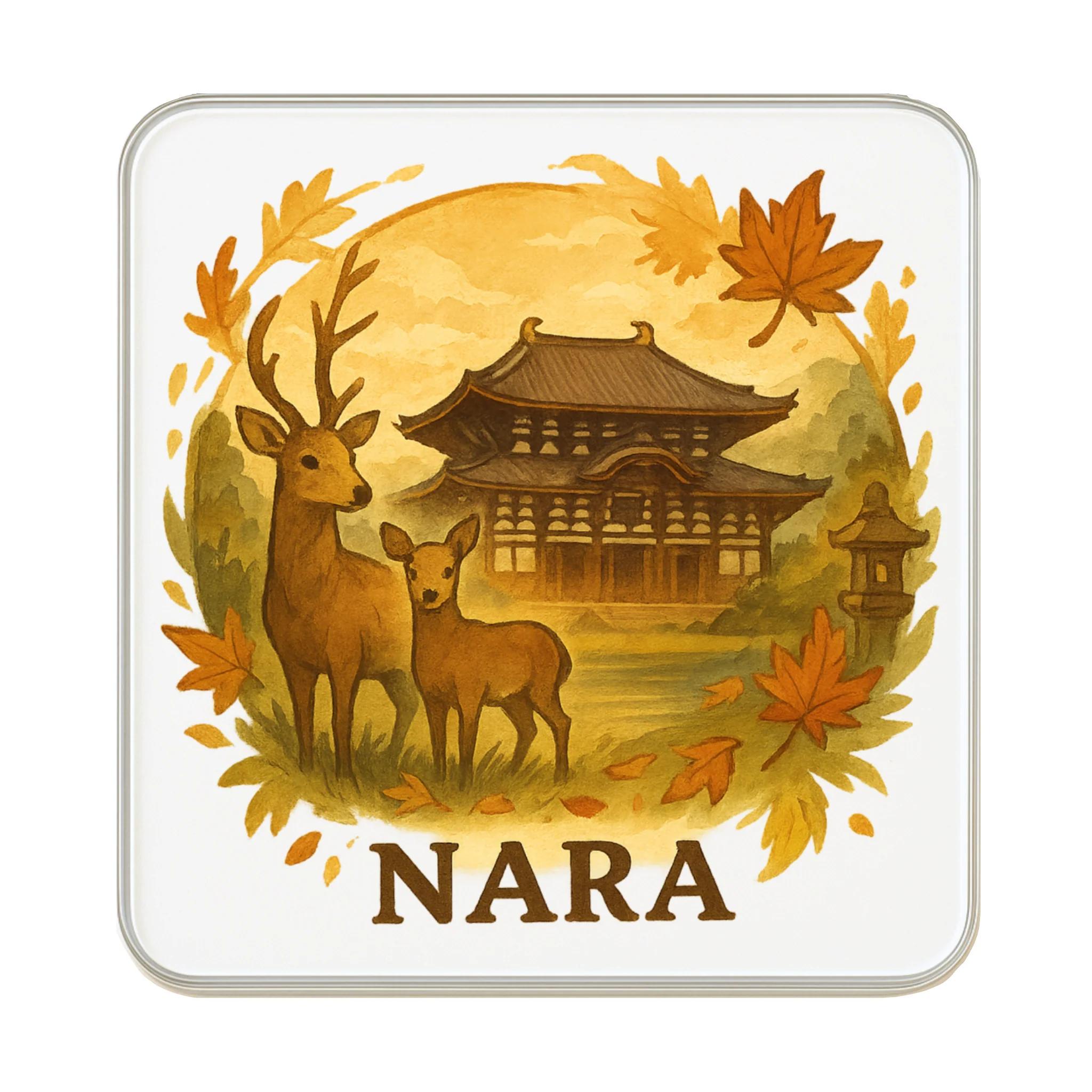 Nara, Japan Fridge Magnet: Cute Large Handmade Travel Souvenir