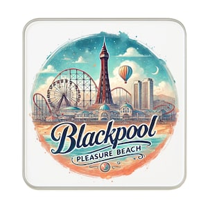 Blackpool Pleasure Beach, England UK Fridge Magnet: Cute Large Handmade Travel Souvenir Gift