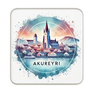 Akureyri, Islande Aimant Pour Réfrigérateur | Cadeau de collection souvenir de voyage