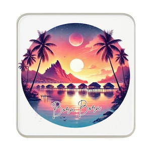 Bora Bora Französisch Polynesien Kühlschrankmagnet: Süßes großes handgefertigtes Reiseandenken