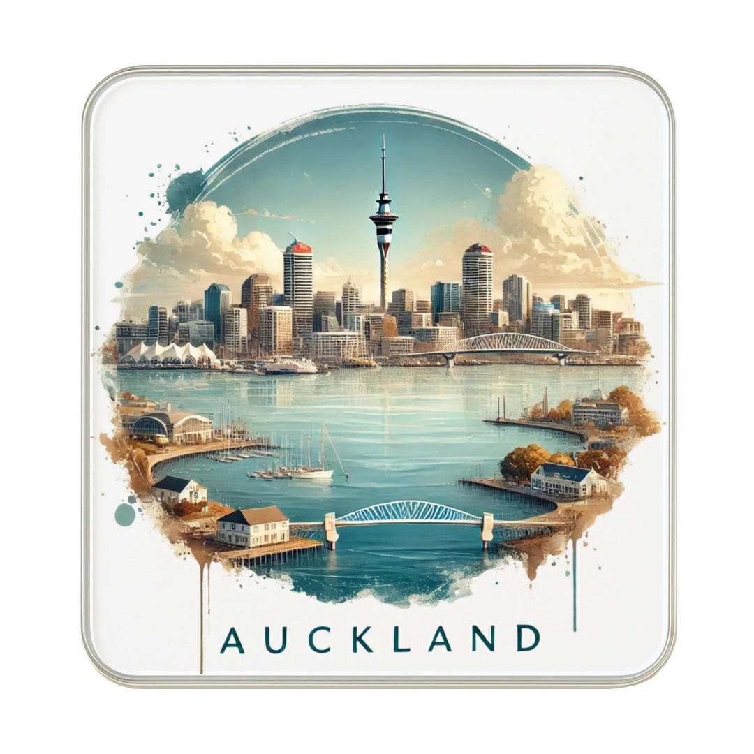Auckland, New Zealand Fridge Magnet: Cute Large Handmade Travel ...