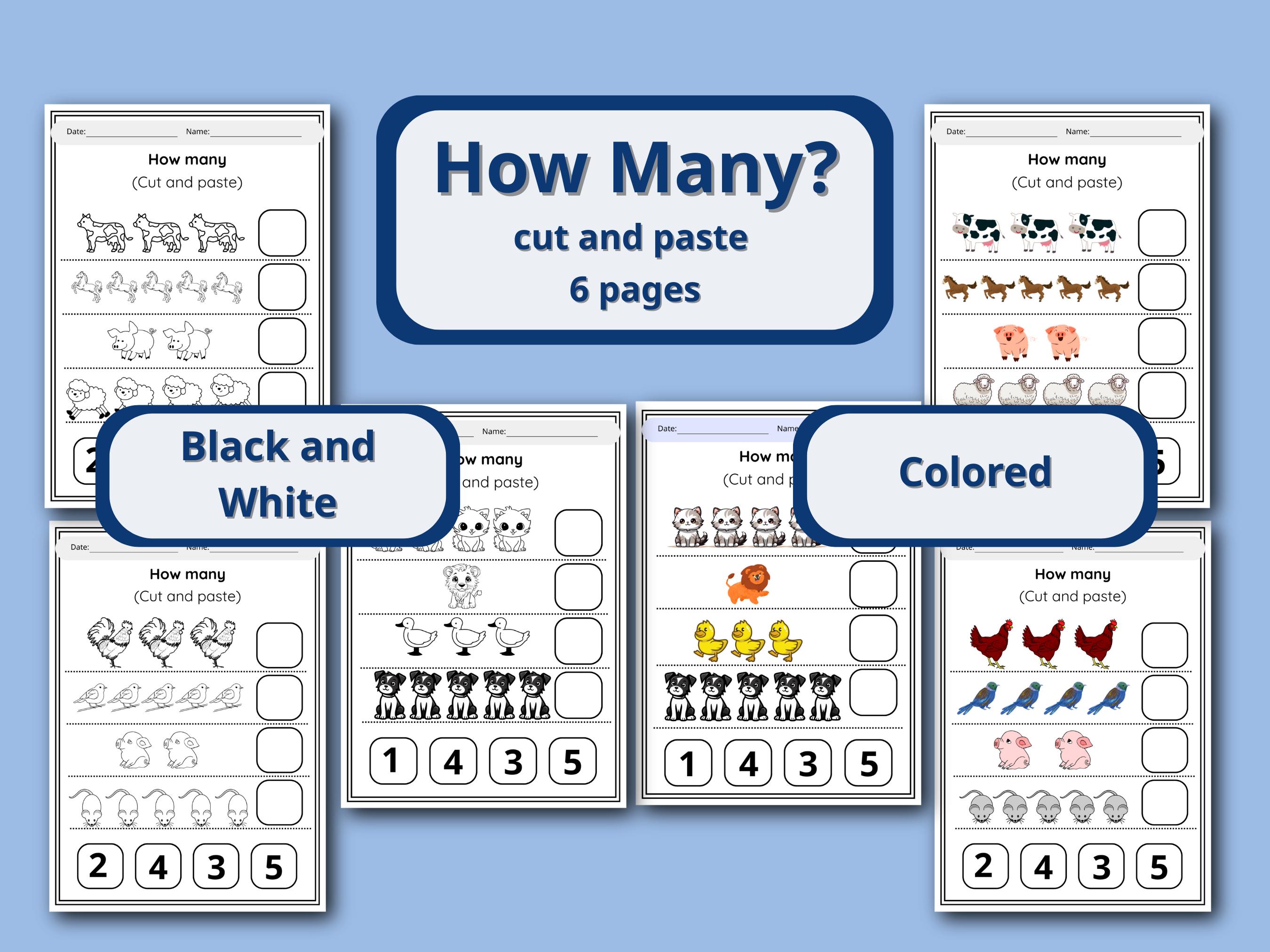 Preschool & Kindergarten Math Worksheets Bundle | Numbers 1-10 ...