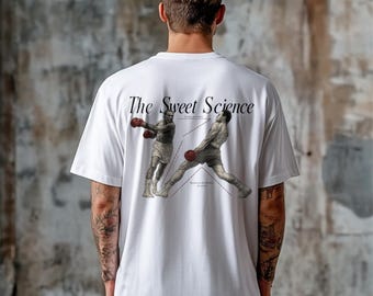Maglietta da boxe The Sweet Science, maglietta da boxe vintage, maglietta con grafica sportiva retrò, regalo per appassionati e combattenti di boxe