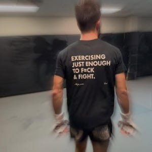 Funny Gym Shirt, "Exercising Just Enough" Sarcastic Fitness Tee