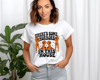T-shirt chat d'Halloween, T-shirt chat noir mignon, T-shirt chat effrayant pour Halloween, T-shirt chat sorcière, T-shirt chat citrouille, T-shirt graphique automne mignon