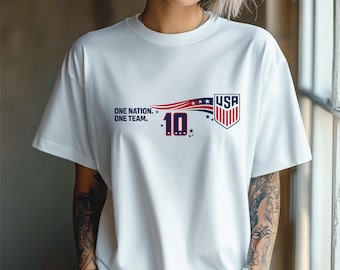 Maillot de fan de football USA, tee-shirt One Nation One Team, chemise de supporter de football USA, maillot de football patriotique, tee-shirt USA Game Day, cadeau fan de la Coupe du monde