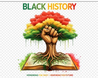 Black History Heritage Roots Legacy Pride PNG, Black History Month Tree Of Life Print File, African Book Lover Juneteenth Sublimation
