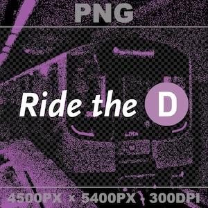 Metro ride the D PNG, Los Angeles D Line extension Print File, Wilshire Blvd Train digitale download