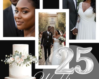La collection ultime d'invites pour photos de mariage (25 invites)