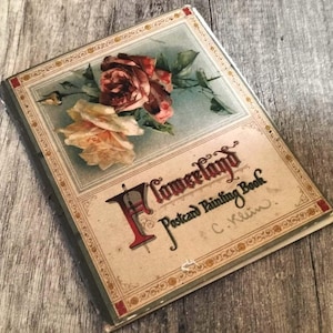 FLOWERLAND PAINTING BOOK Album Vecchie Cartoline in Cromolitografia Tuck & Son