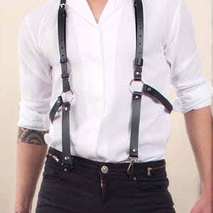 Men Groomsmen Harness, Leather Gay Harness, Man Chest Harness, Bondage Male Harness, Suspender Harness, Shoulders Harness, Western Leather