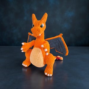 Fire Dragon Crochet Pattern | Amigurumi Dragon Plush PDF