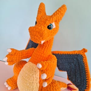 Fire Dragon Crochet Pattern | Amigurumi Dragon Plush PDF