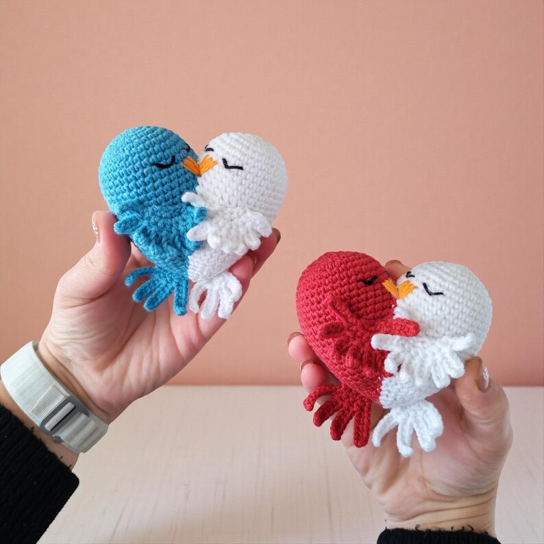 Two Birds One Heart Crochet Pattern – Amigurumi PDF, INTERMEDIATE - Etsy