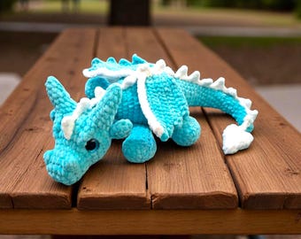 Crochet Dragon Pattern: Amigurumi Plushie PDF (23.6 inch, Intermediate Level)