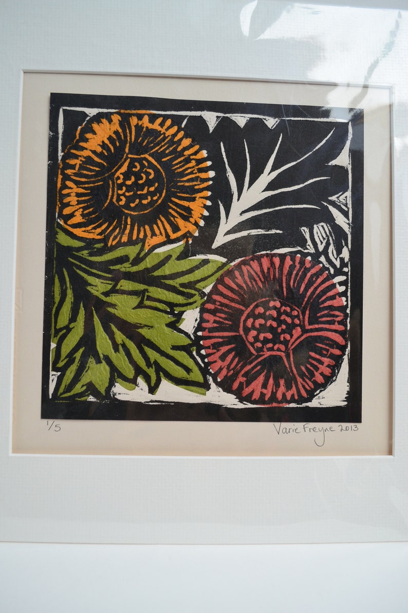 Flowers inspired by William DeMorgan flower designs for tiles