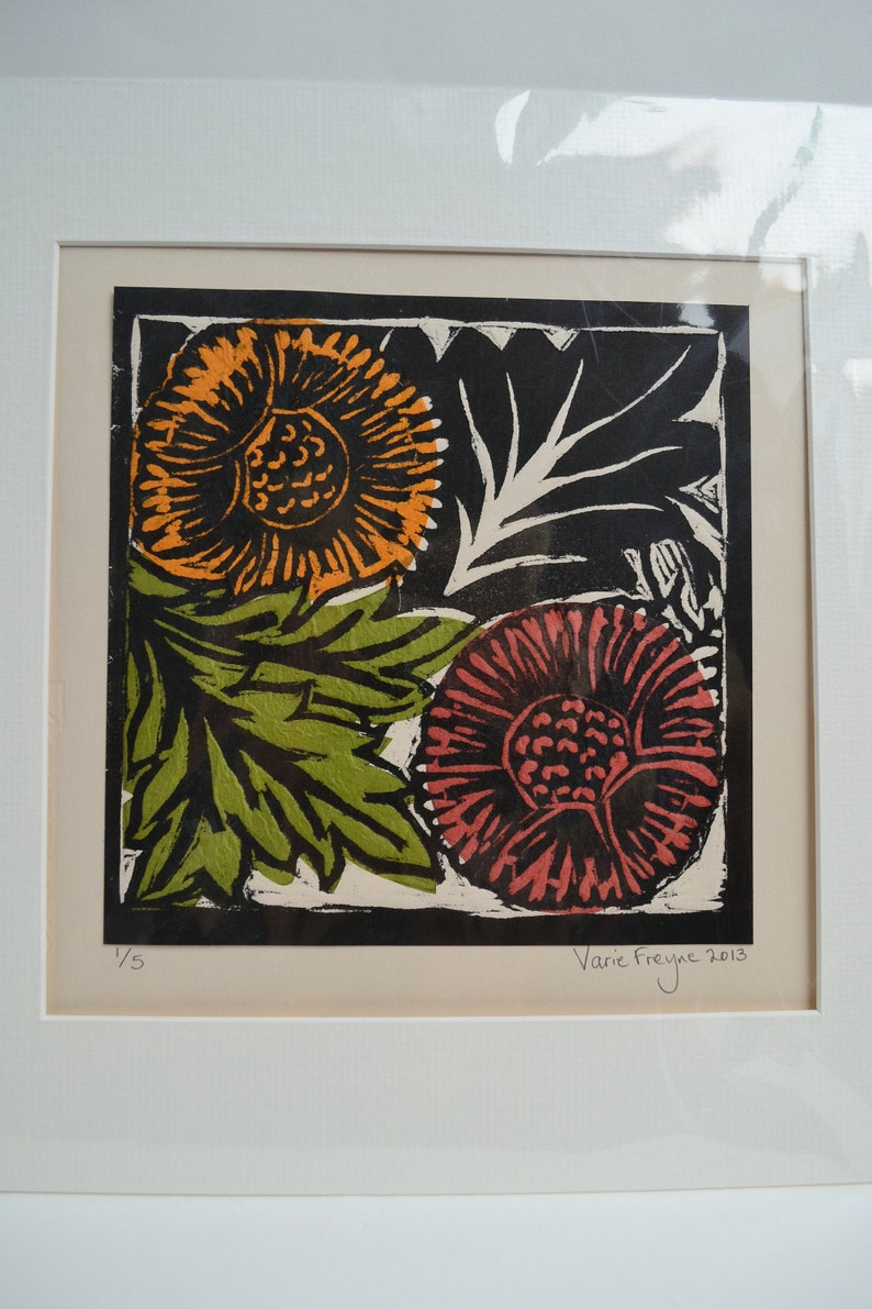 Flowers inspired by William DeMorgan flower designs for tiles