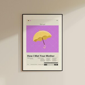 How I Met Your Mother Poster / Carter Bays / Poster minimalista del film / Poster personalizzati del film / Stampa artistica da parete / Arredamento per la casa / Poster personalizzato /