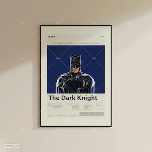 The Dark Knight Poster | Christopher Nolan | Minimalistisches Filmplakat | Individuelle Filmposter | Wand Kunst Druck | Wohnkultur
