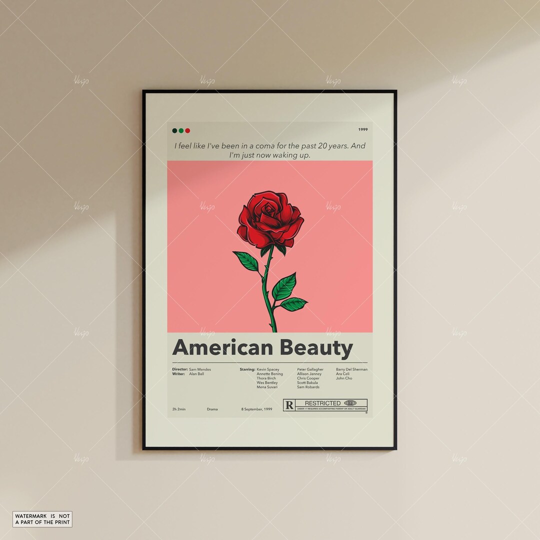 American Beauty Poster | Quentin Tarantino | Minimalist Movie Poster ...