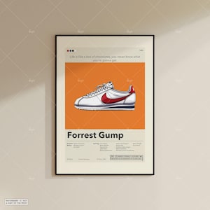 Forrest Gump Poster | Robert Zemeckis | Minimalistisches Filmplakat | Individuelle Filmposter | Wand Kunst Druck | Wohndekor