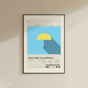 How I Met Your Mother Poster | Carter Bays | Minimalistisches Filmplakat | Individuelle Filmposter | Wand Kunst Druck | Wohnkultur | Personalisiertes Poster |