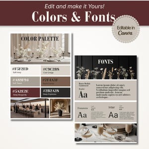 Event Planner Brand Kit Canva | Luxus Branding Kit, Neutral Brand Kit, Logos, Farbpalette & Schriftarten | Branding Kit für kleine Unternehmen Bild 5