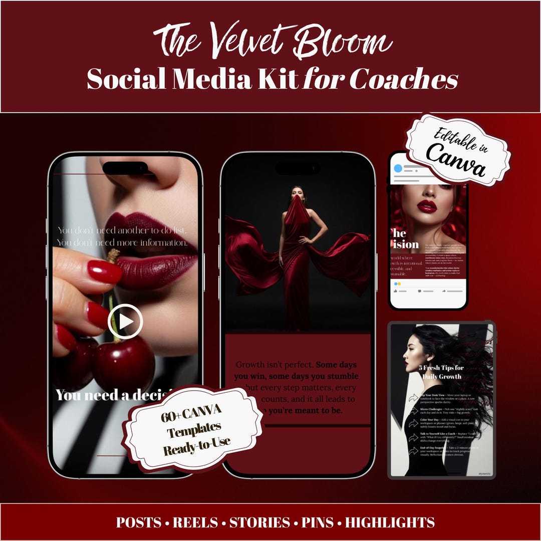 Coach Social Media Kit Canva Templates | Instagram Posts, Reels ...