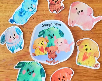 Cute dog stickers - dog stickers for planner, journal, agenda, decoration, dog Labels, cute animals, hobonishi stickers