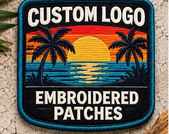 Custom Embroidered Patch, Personalized Name Patch, 3D Puff Patch, Iron On or Sew On Jacket Patch, Custom Embroidery Patches